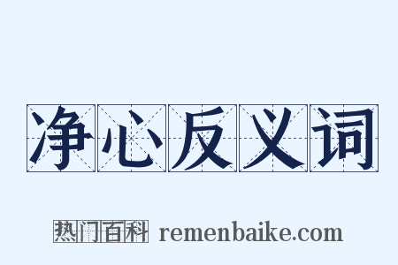 净心反义词是什么意思的图片